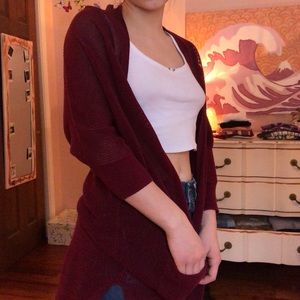 Maroon Cardigan